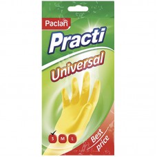 Перчатки резиновые Paclan "Practi.Universal", р.S, желтые